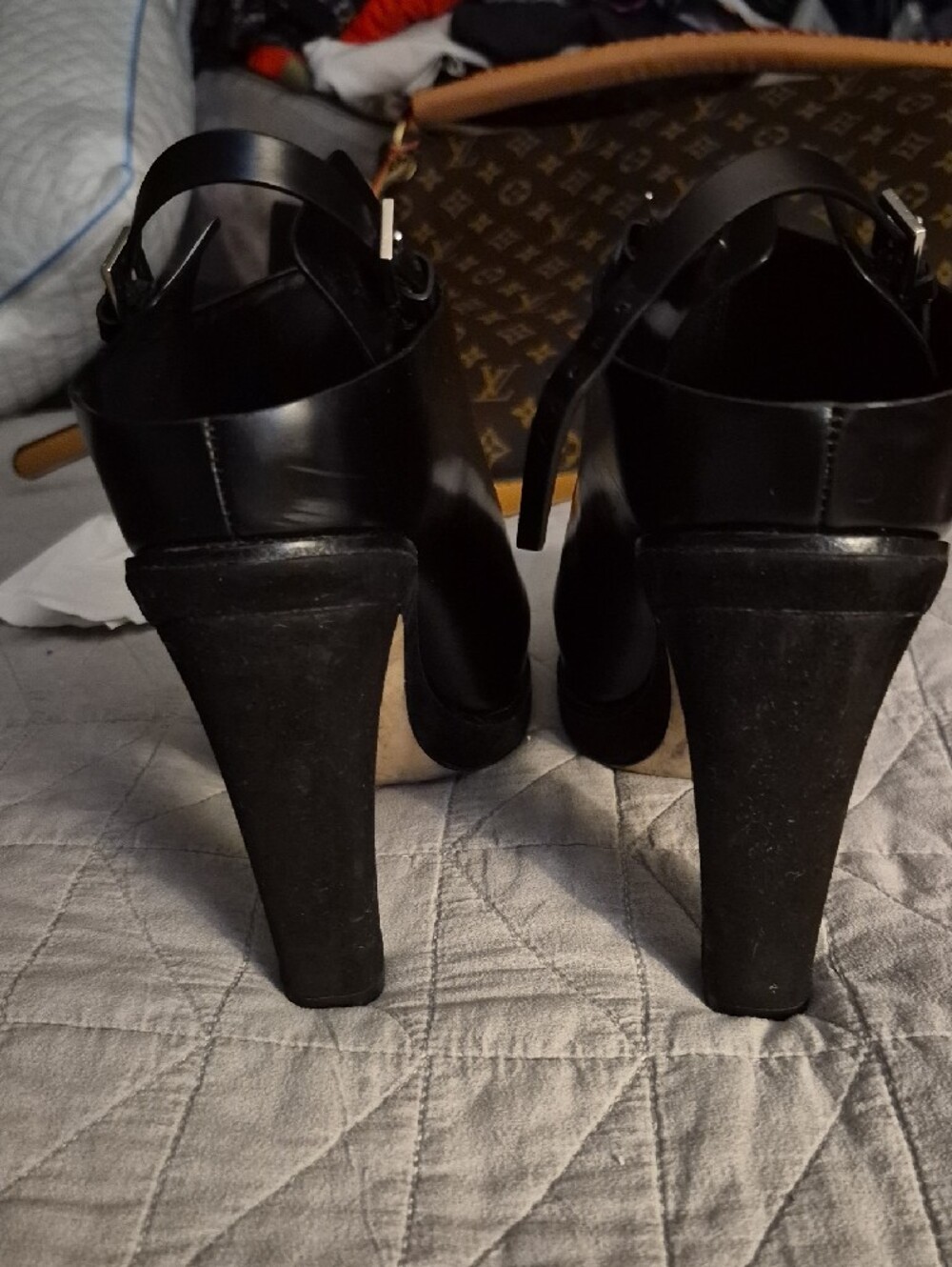 Alexander Wang Black Open-Toe Leather Mules - Picture 2 of 6